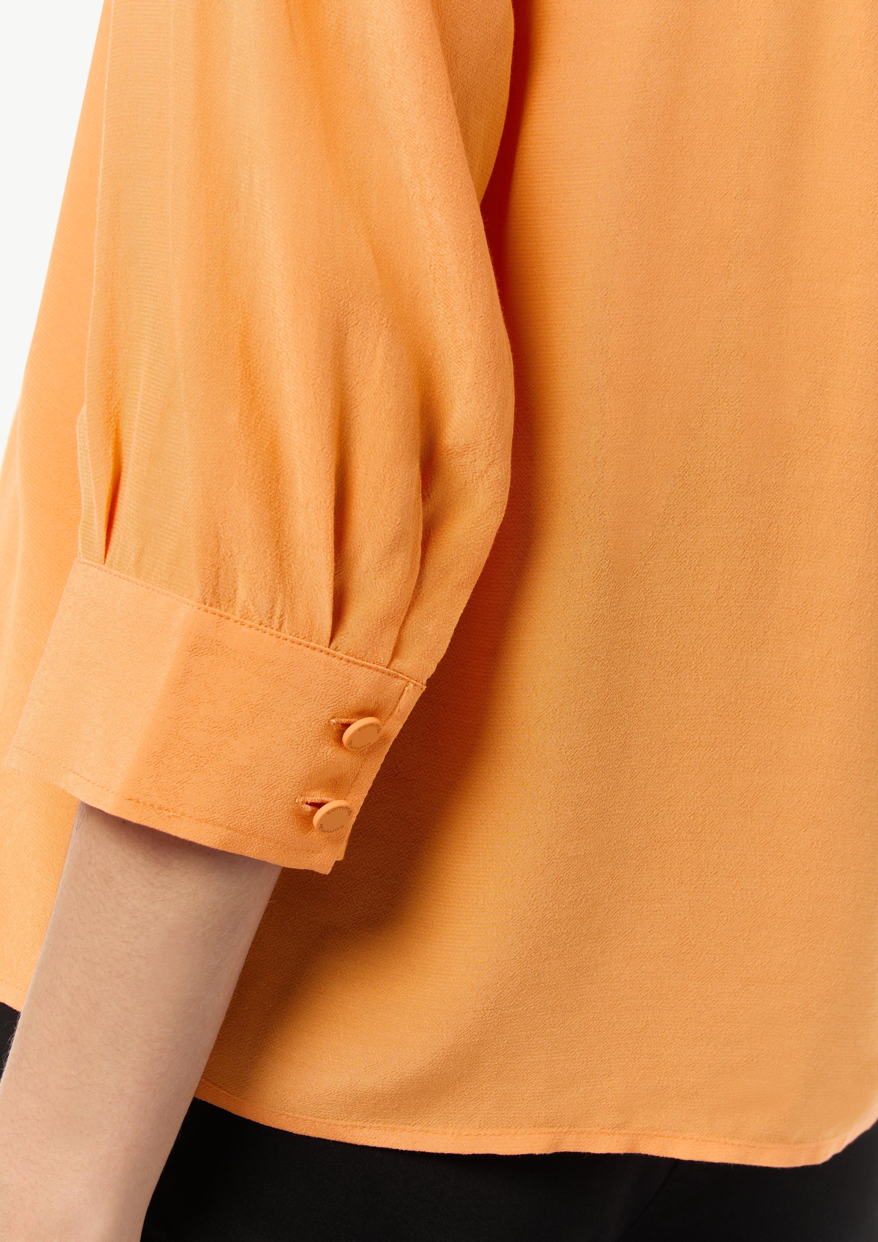 Bluse aus Crêpe - orange