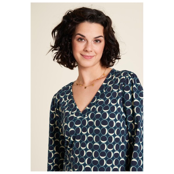 Tranquillo - Women's Jersey-Bluse mit V-Ausschnitt - Longsleeve