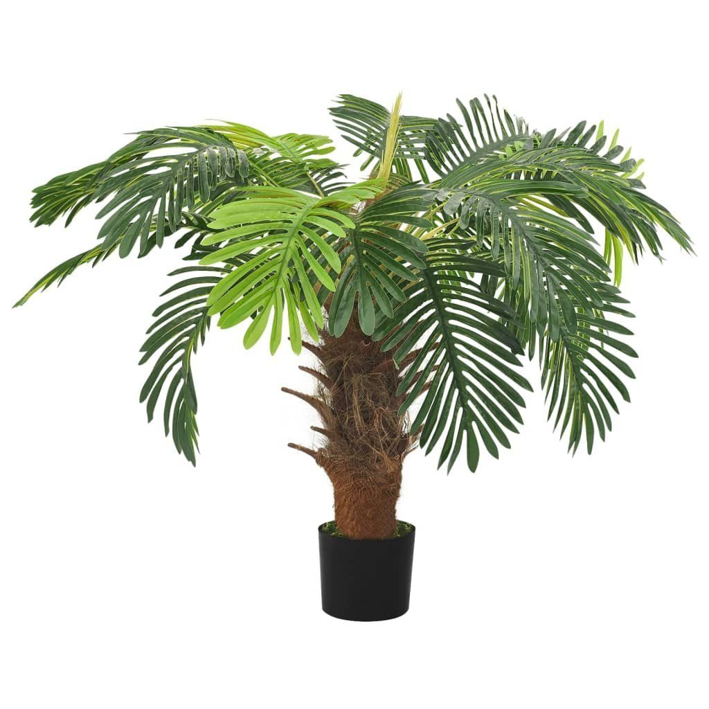 Kunstrasen Künstliche Palme Cycas mit Topf 90 cm Grün, vidaXL, Höhe: 90 mm