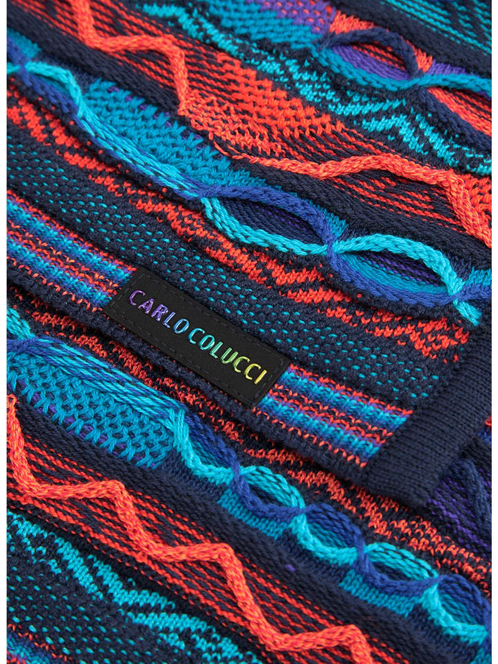 Carlo Colucci Strickschal Coral in Navy günstig kaufen onesize