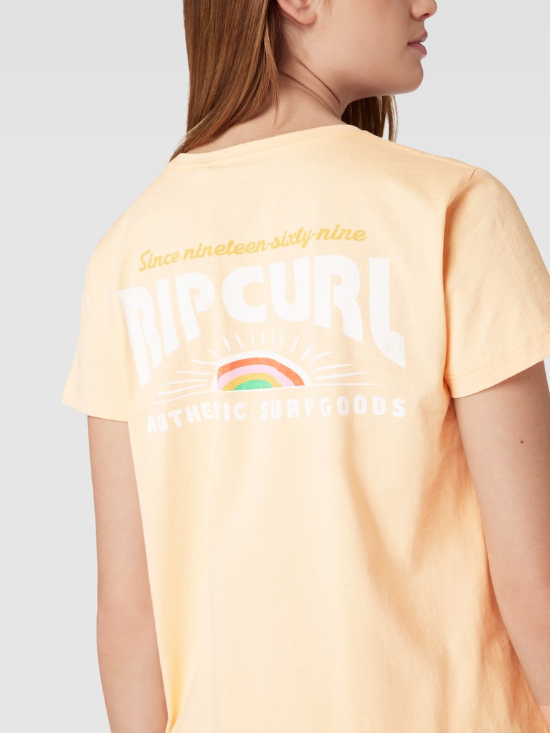 T-Shirt mit Label-Prints Modell 'DAYBREAK' in orange