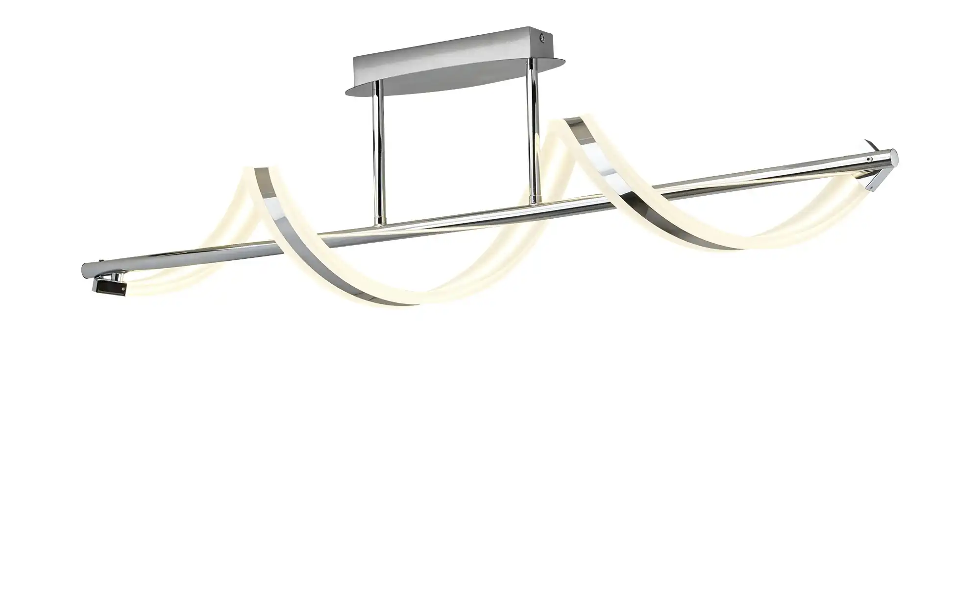 Trio LED-Deckenleuchte, chrom, Acryl geschwungen