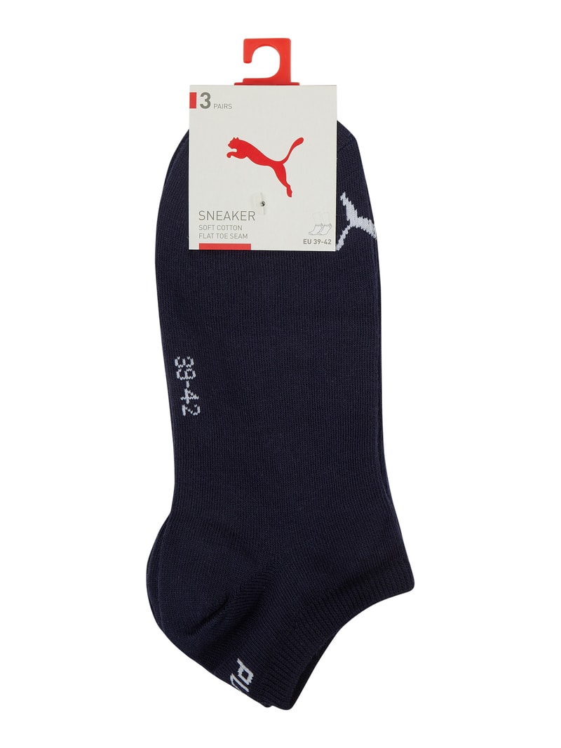 Sneakersocken mit Label-Details im 3er-Pack in blau