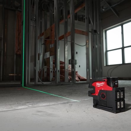 Milwaukee 4933479203 M12 CLL4P-301C Λέιζερ διασταυρούμενων γραμμών/λέιζερ κατακόρυφου πράσινο 12V 3.0Ah Li-Ion
