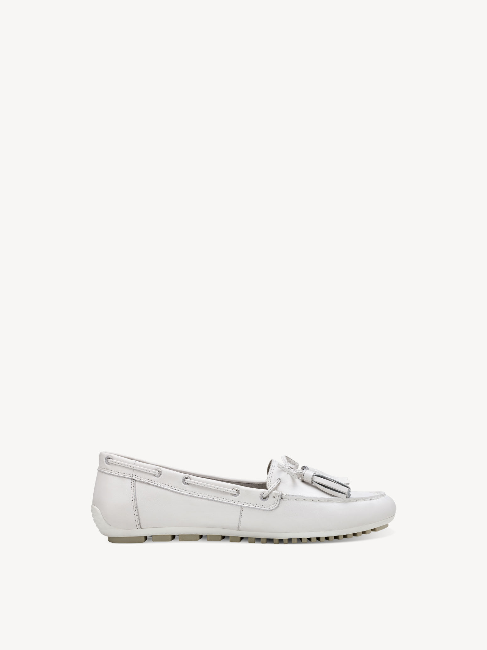 Mocassin en cuir - blanc