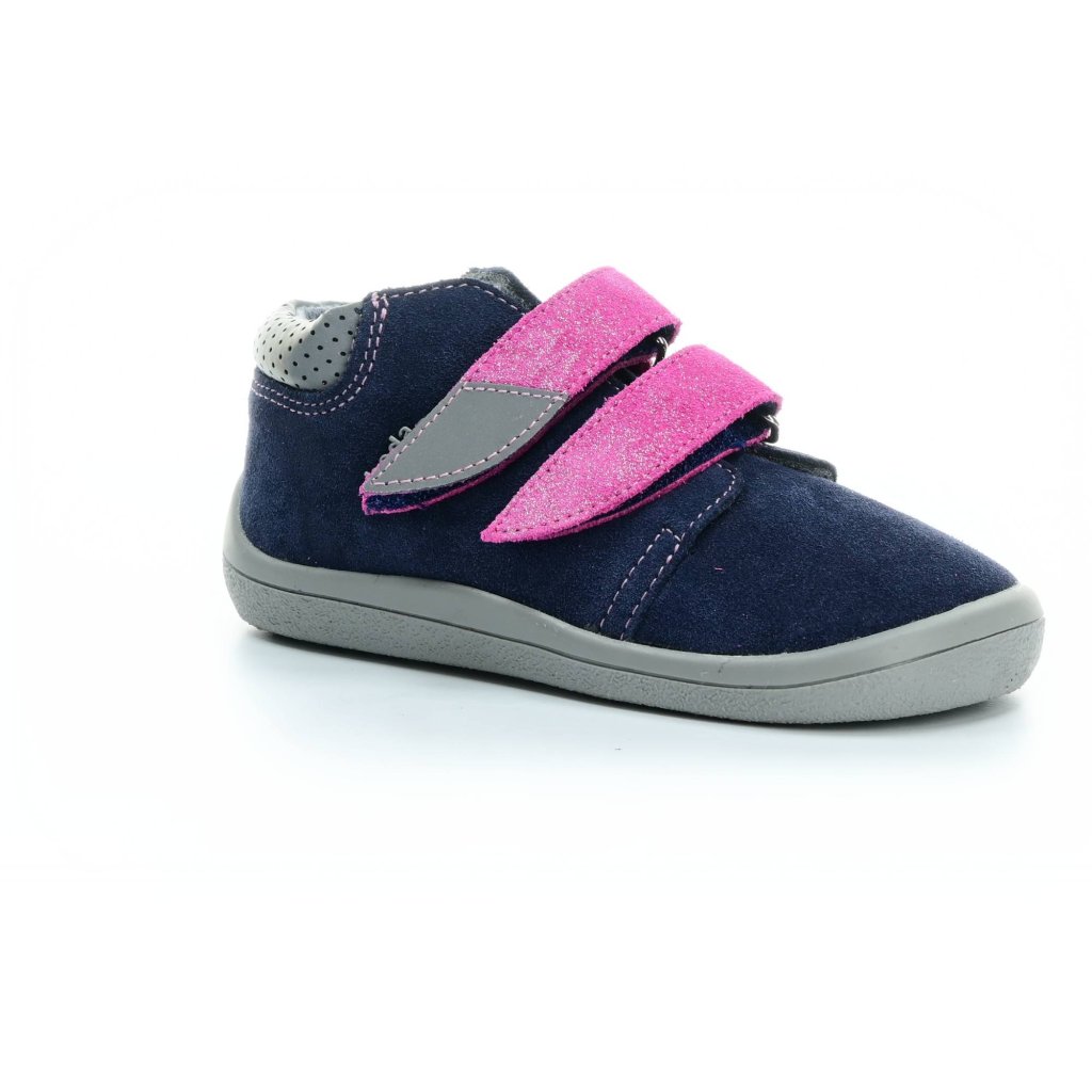 Beda Ocean Shine mit Membran und Hinterkappe (BF 0001/W/M/OP) dunkelblaue Barfuß-Stiefeletten