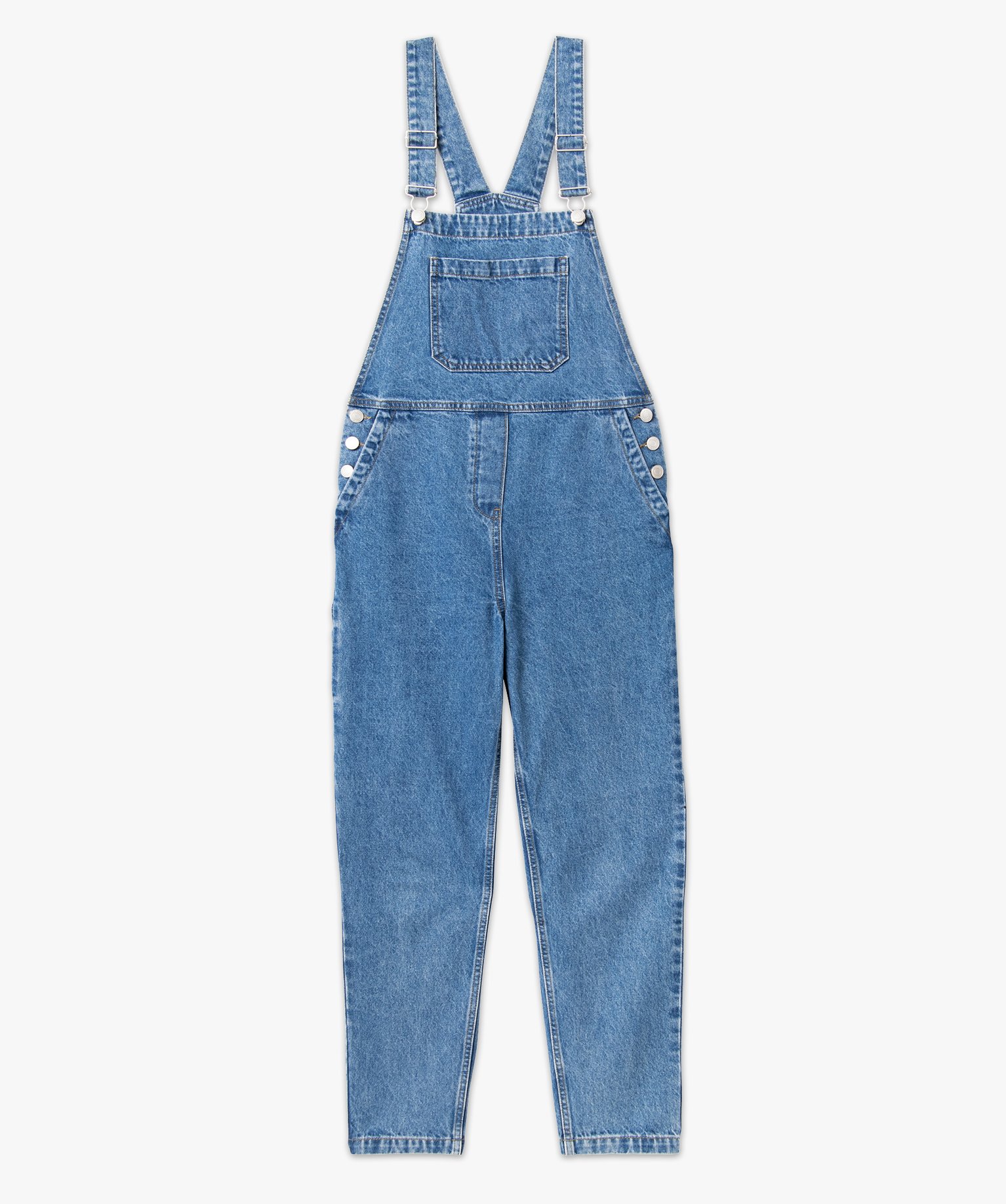 Salopette en jean coupe mom femme stone | GEMO