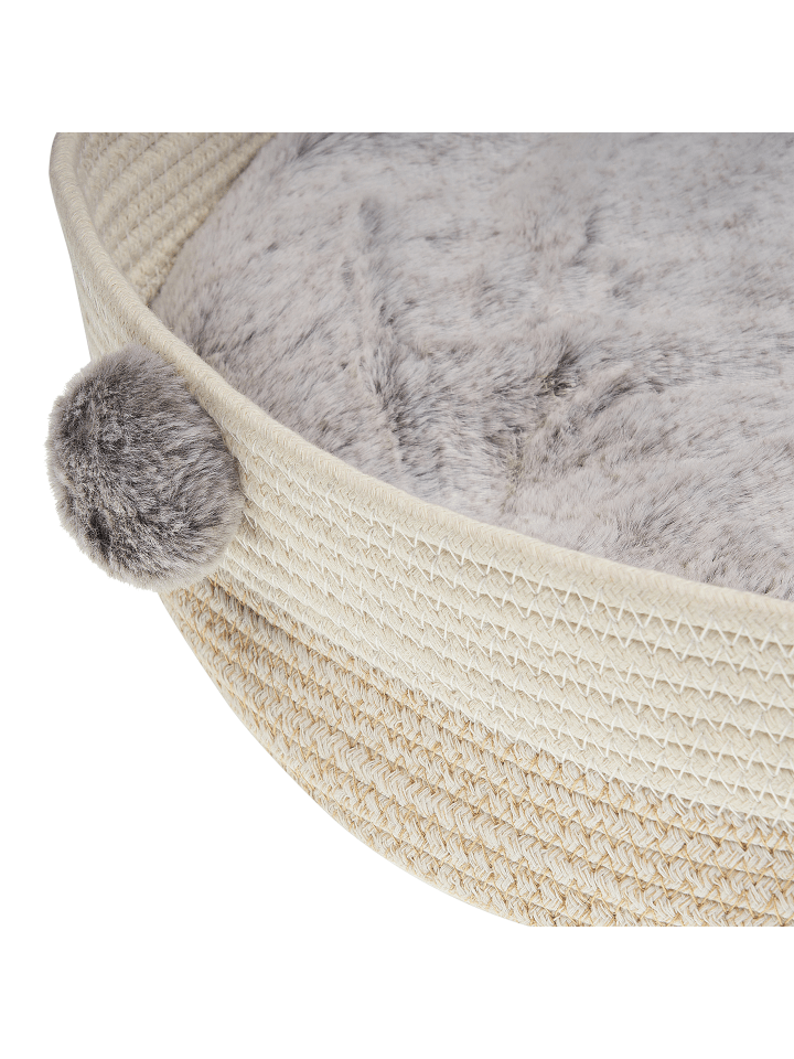 Beliani Tierbett ORTACA in Beige/Weiß - (W) 44 x (H) 10 x (L) 44 cm günstig kaufen onesize
