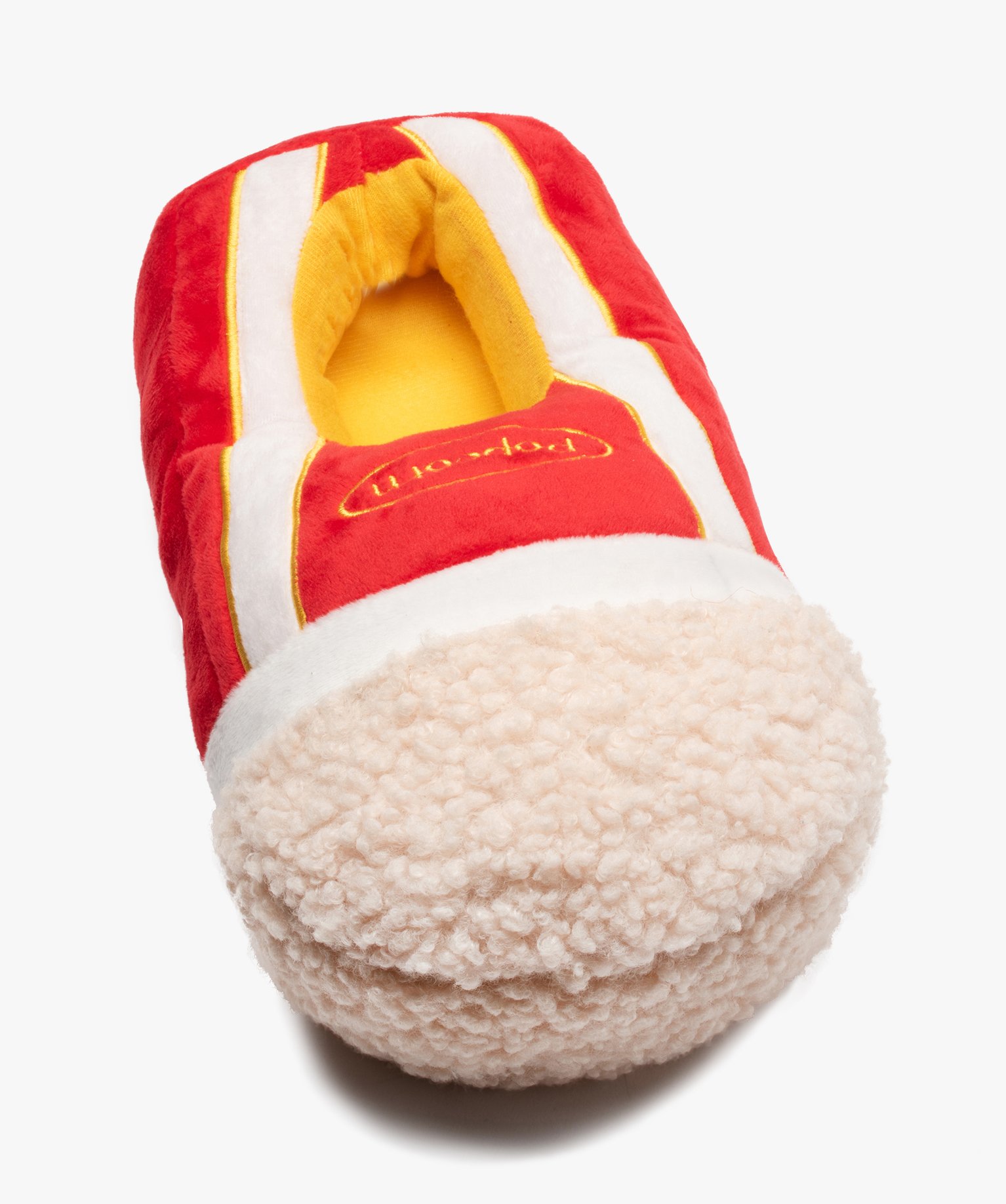 Chaussons homme en volume cornet de popcorn rouge | GEMO