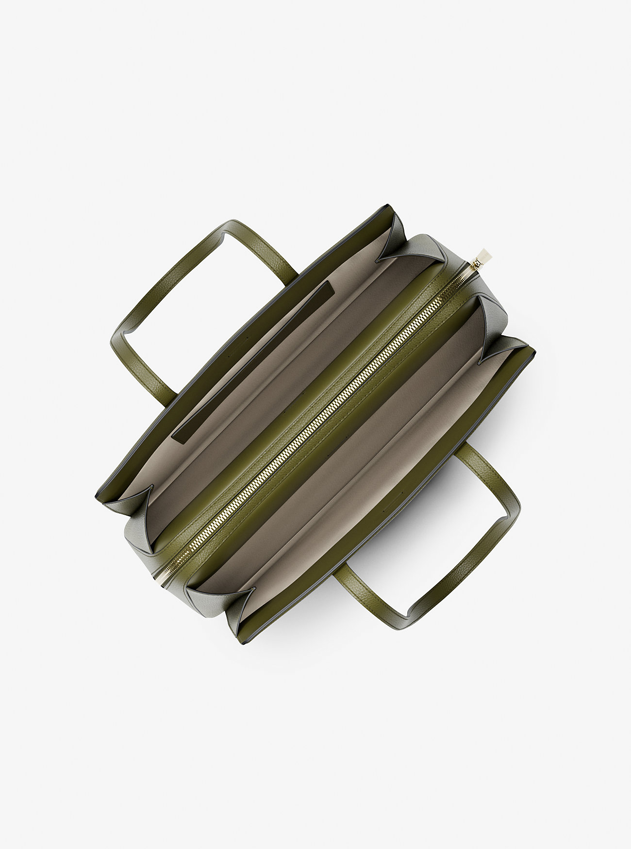 Laila Medium Leather Tote Bag - PISTACHIO
