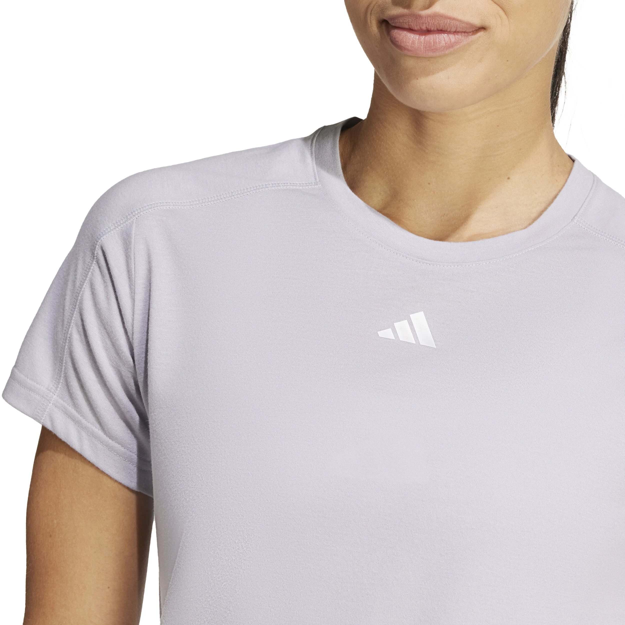 Training Essential Crew T-Shirt Damen - Hellgrau