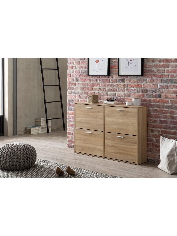 KADIMA DESIGN Schuhschrank WL5.828 Modern 120 x 81 x 24 cm Holz Schuhregal 4 in Sonoma günstig kaufen onesize