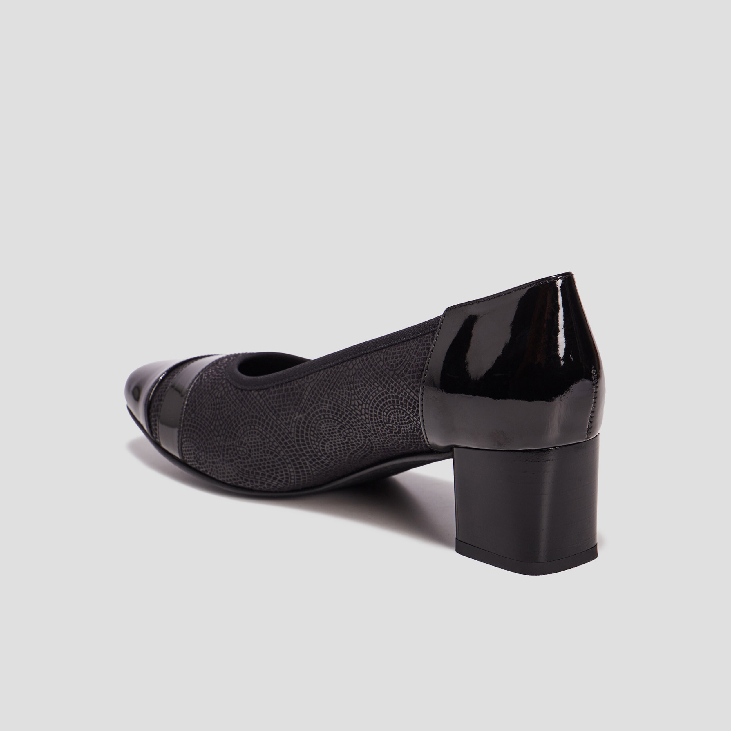 Escarpins à talons en cuir noir femme | La Halle