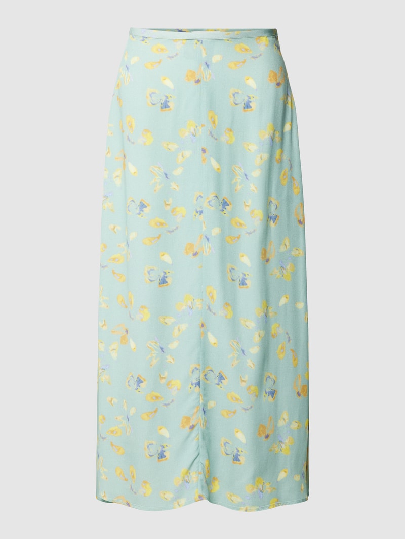 Rock aus Viskose mit Allover-Muster Modell 'ARAACE' in mint