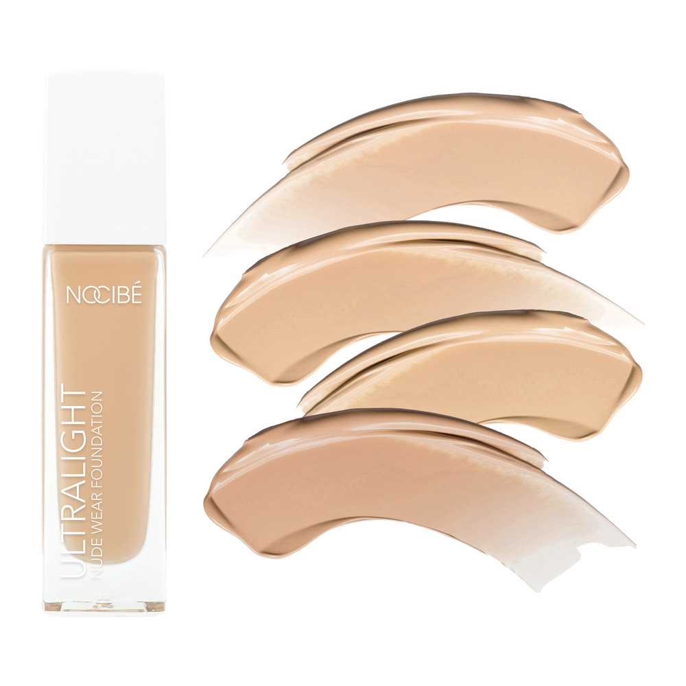 Nocibé Ultralight Nude Wear Foundation Fond de Teint Couvrance Moyenne & Fini Lumineux