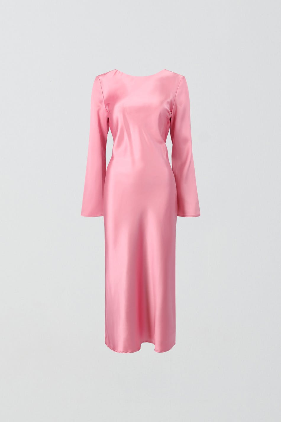 Longsleeve midi satin dress