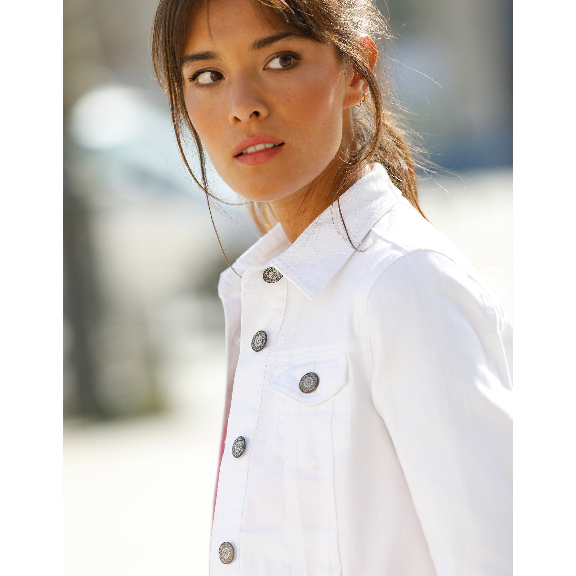Veste boutonnée en jean