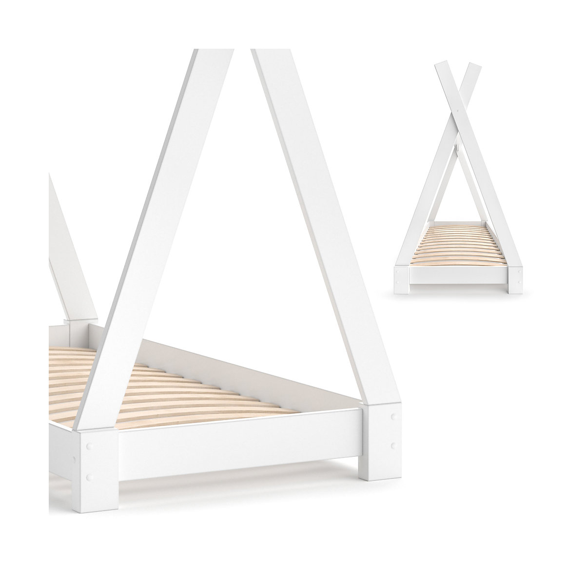 Kinderbett TIPI 70 x 140 cm Weiß