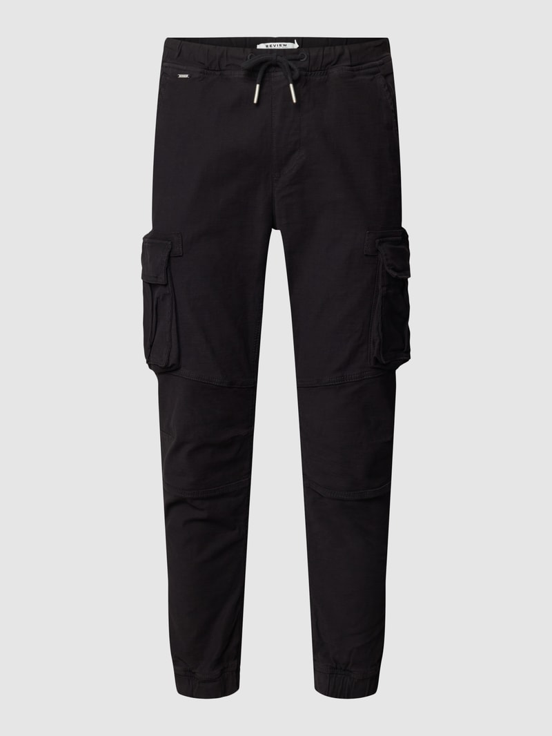 Cargohose mit Label-Detail in schwarz