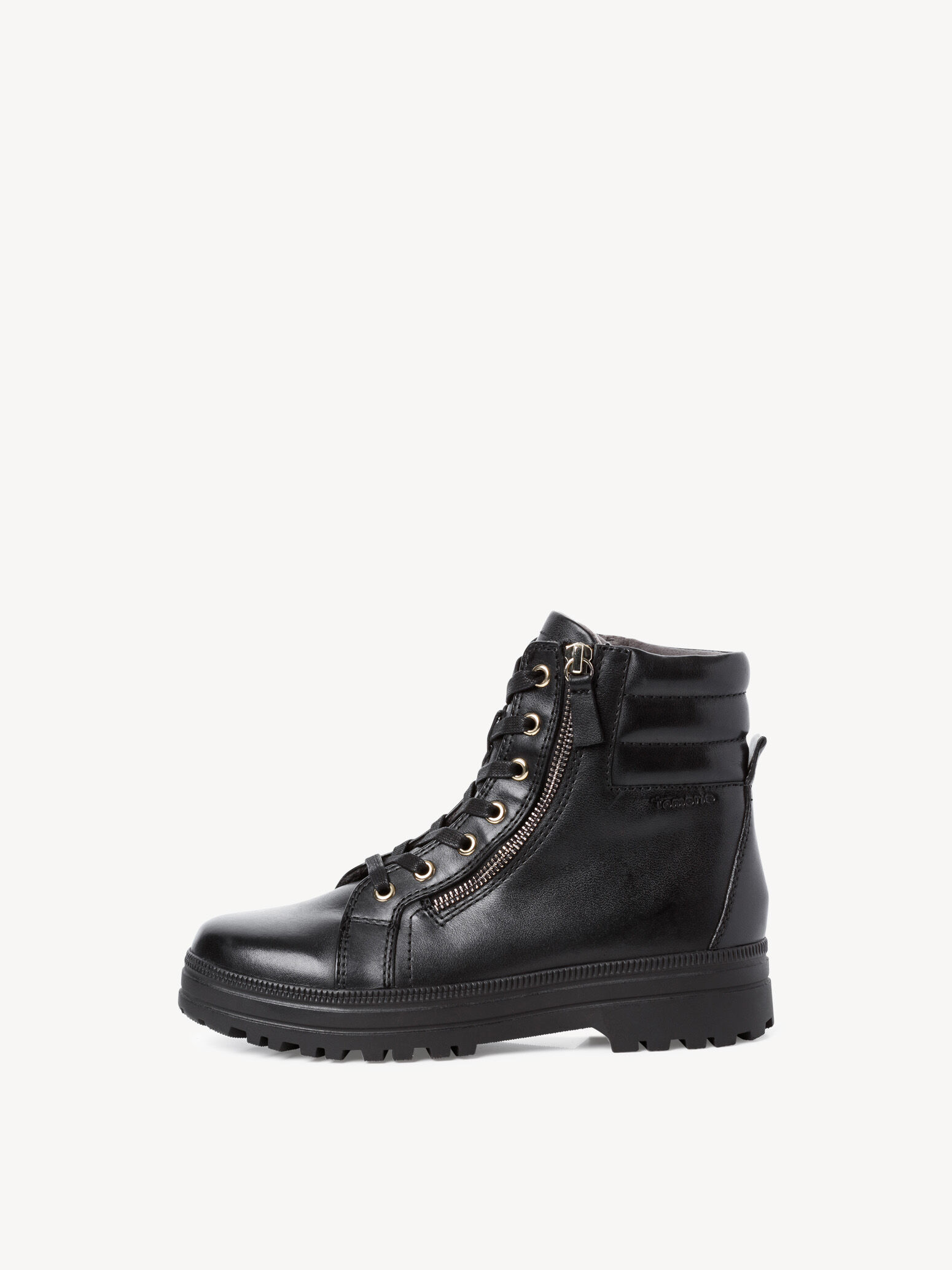 Bottine en cuir - noir