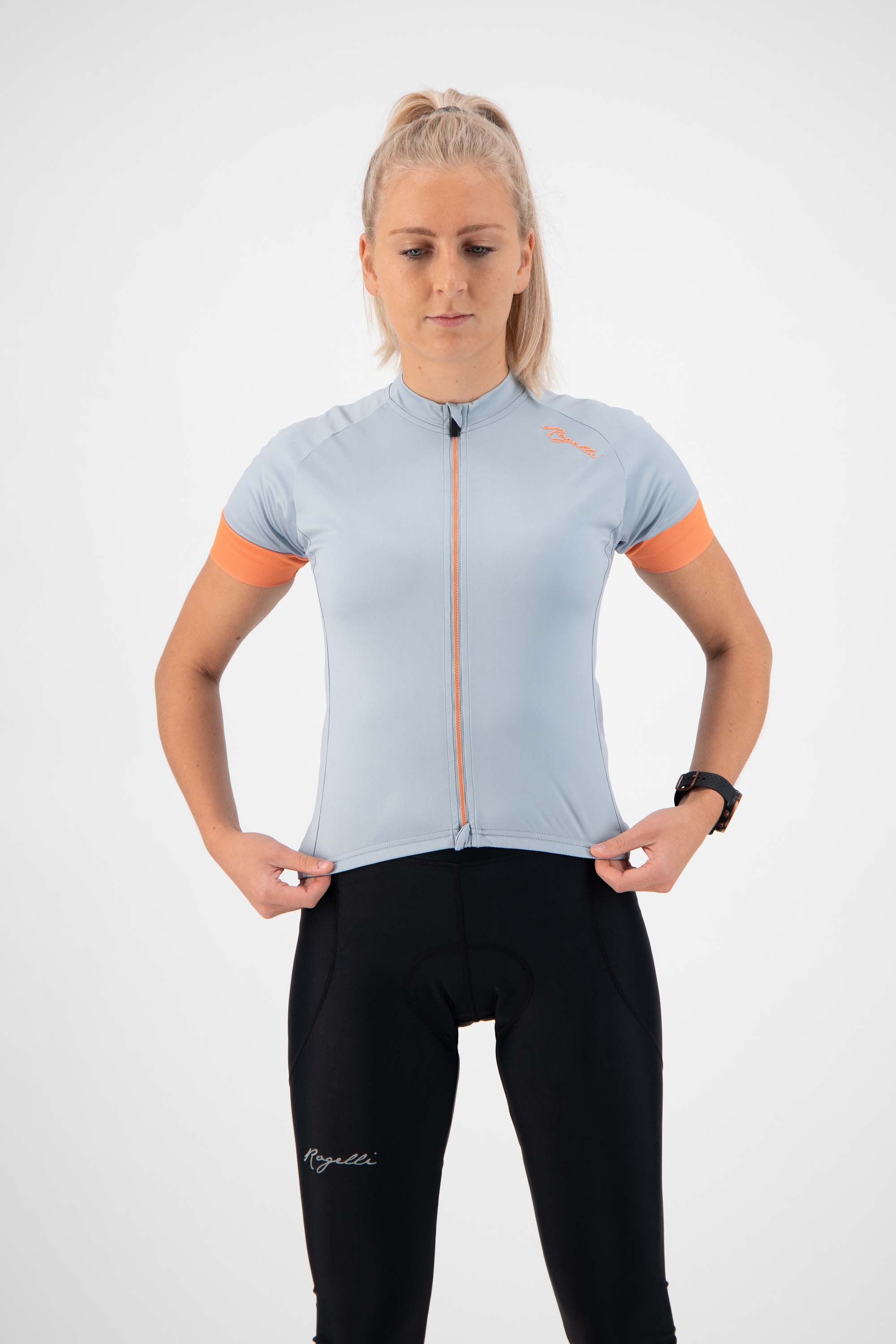 Rogelli Modesta Grey Orange Damen Radtrikot
