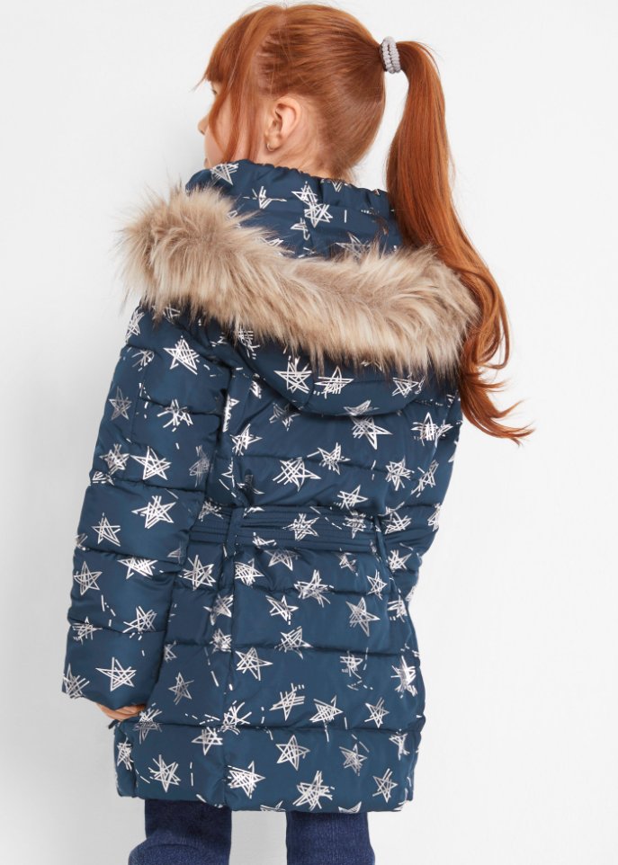 Mädchen Winterjacke mit Sternendruck
