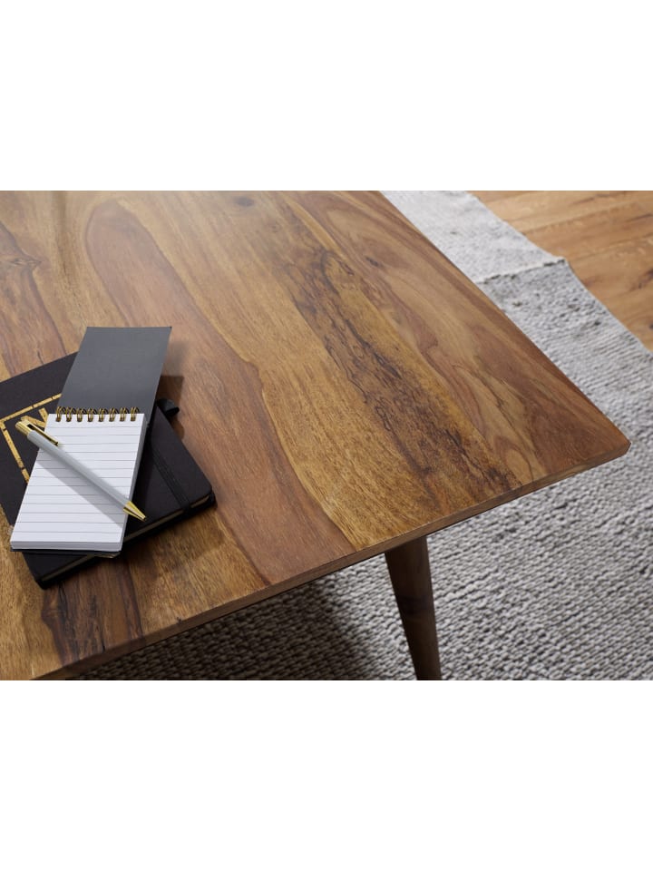 KADIMA DESIGN Massivholz Esstisch im Retro Landhausstil, handgefertigt, Sheesham-Holz günstig kaufen