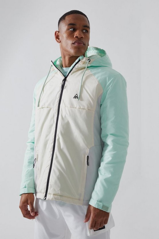 Lockere gepolsterte Ripstop Colorblock Jacke