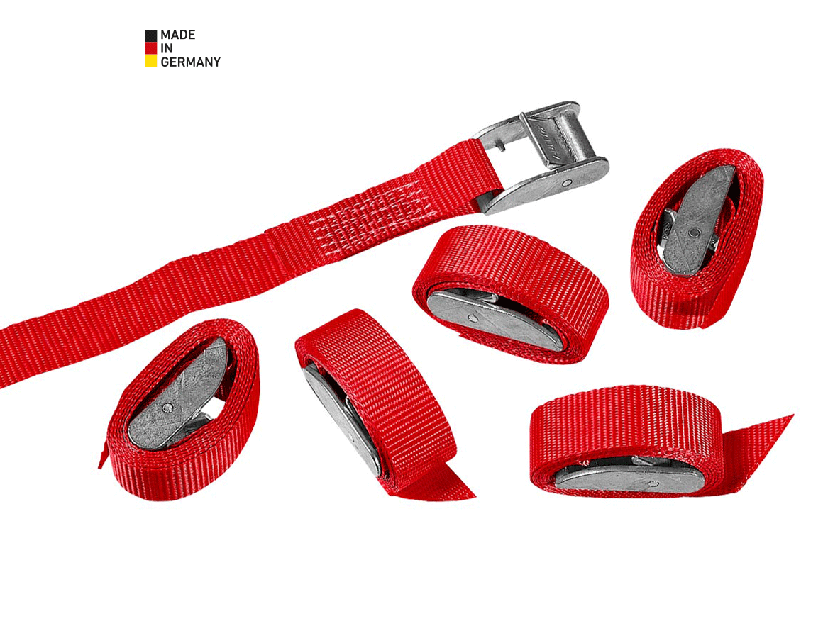 Spanngurte, 1-teilig mit Klemmverschluss, 6er Set