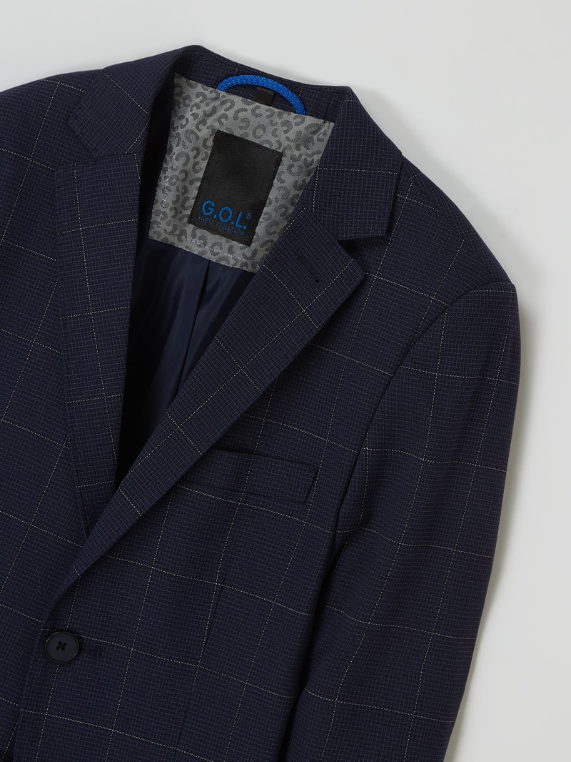 Super Slim Fit 2-Knopf-Sakko mit Stretch-Anteil in blau