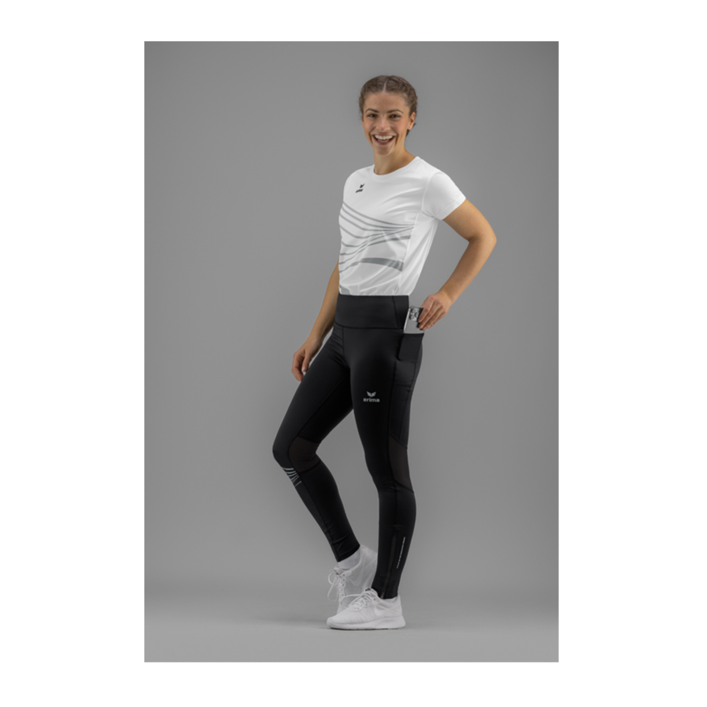 Erima Racing Leggings Damen Schwarz