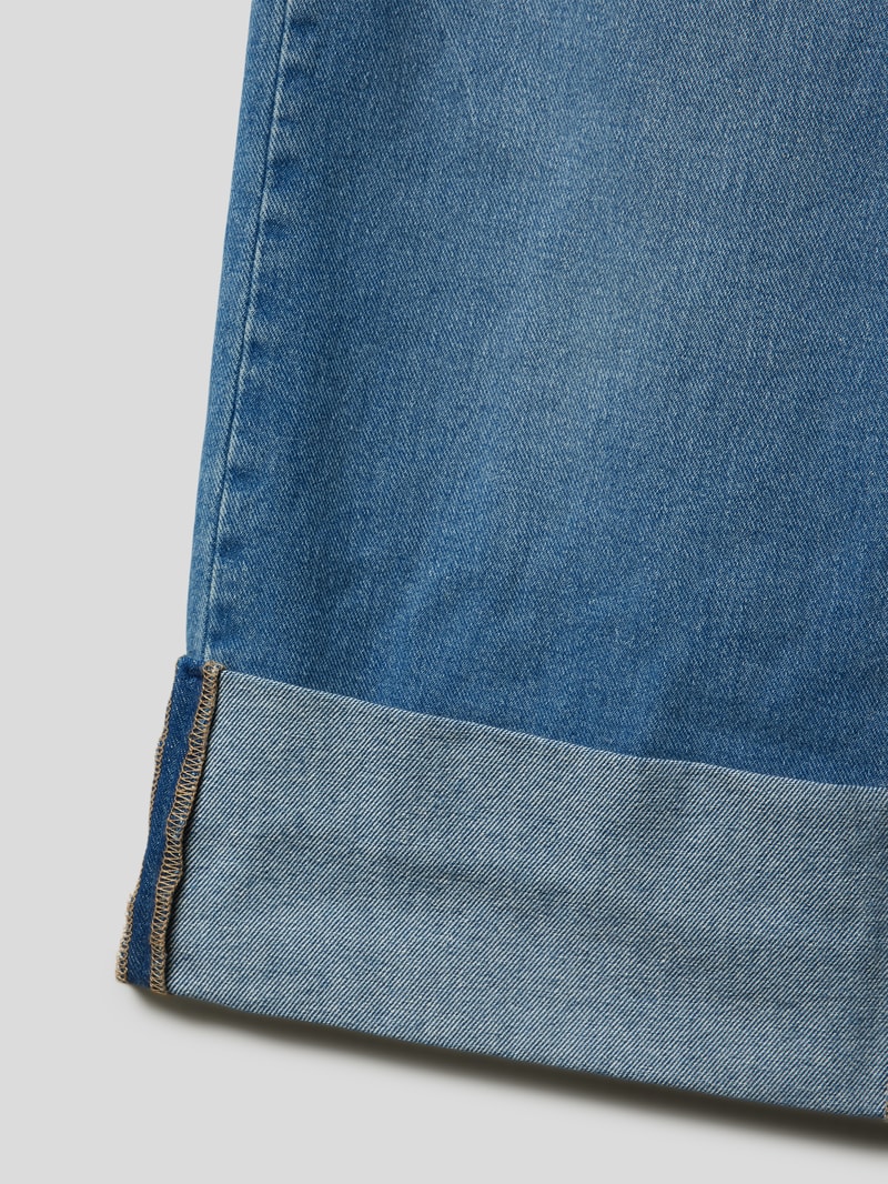 Loose Fit Jeans mit fixierten Beinumschlägen in jeans