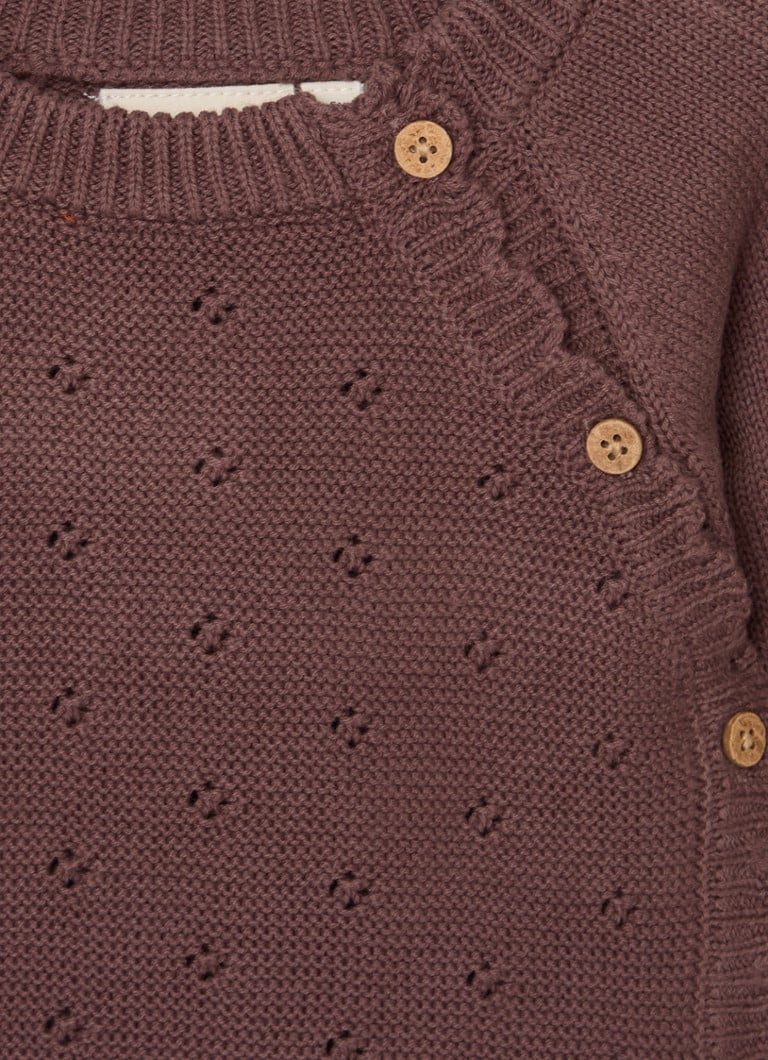 Cardigan înfășurat Lil' Atelier NBFLaguna din bumbac organic