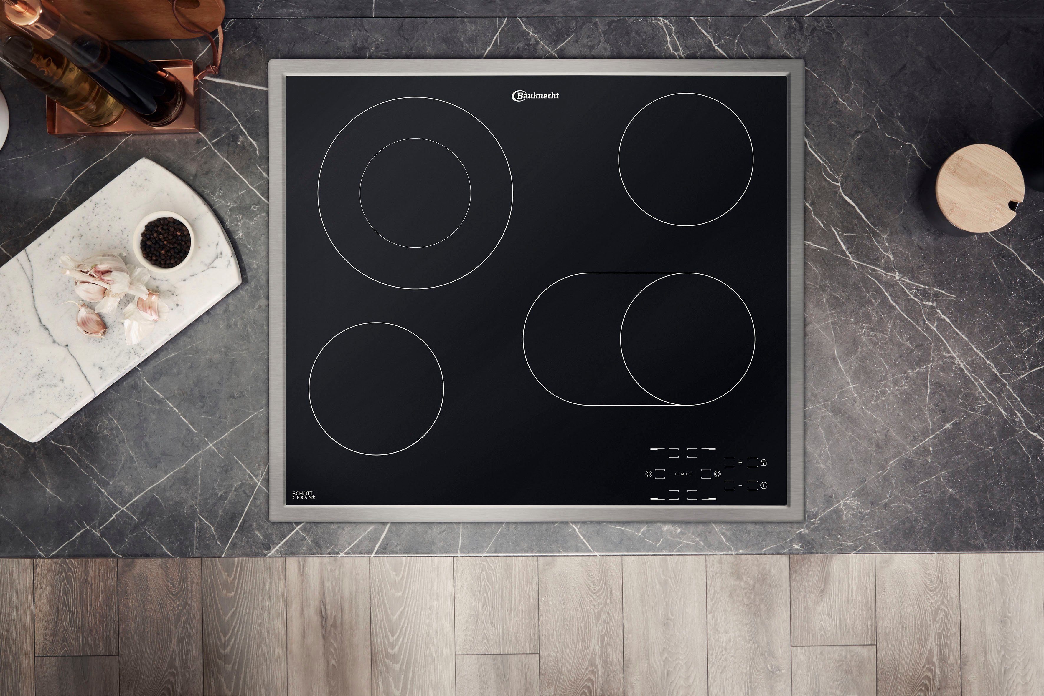 BAUKNECHT Backofen-Set BAKO 700 STEAM, mit 2-fach-Teleskopauszug