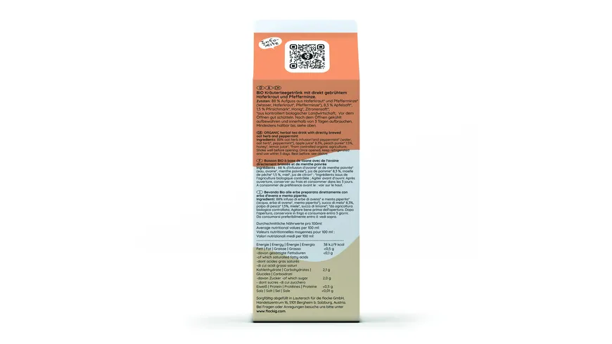 FLOCKE Bio Eistee Apfel/Pfirsich 750 ml
