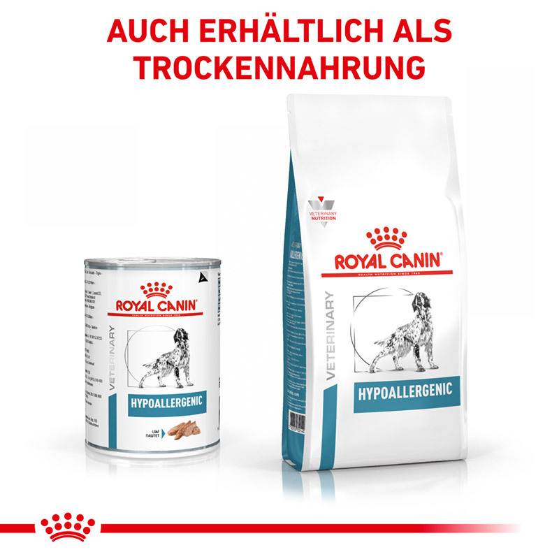 ROYAL CANIN Hypoallergenes Hundefutter ROYAL CANIN Veterinary Hypoallergenic Mousse 12x400 g