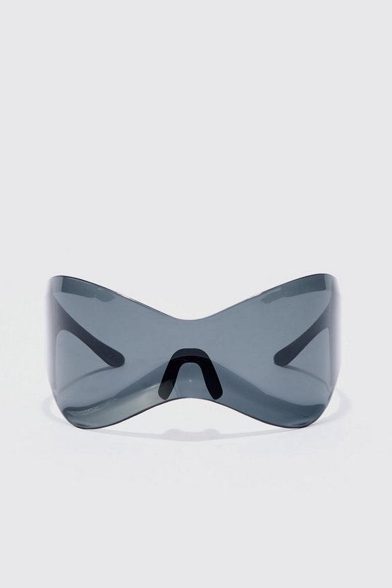 Rahmenlose Racer-Sonnenbrille aus Plastik