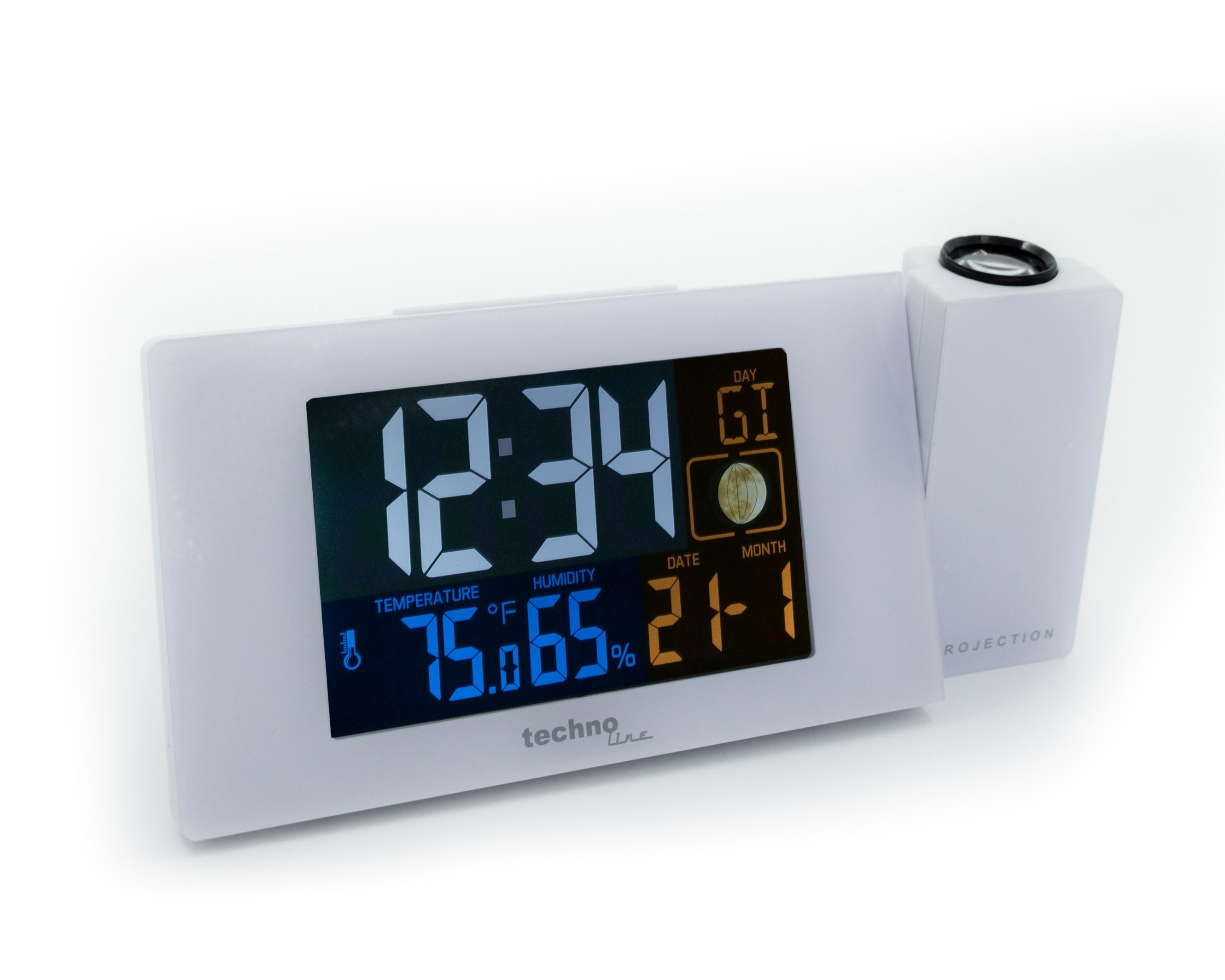 technoline Projektionswecker WT 537 mit Temperatur- und Luftfeuchteanzeige