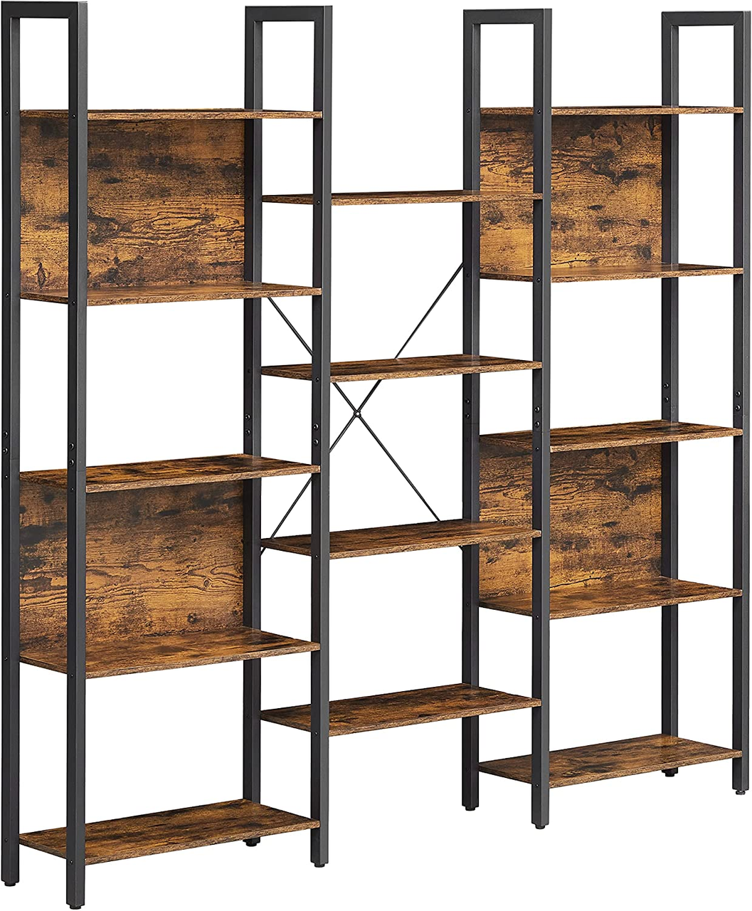 Vasagle Leiterregal, 158x24x166cm, Rustikales Braun