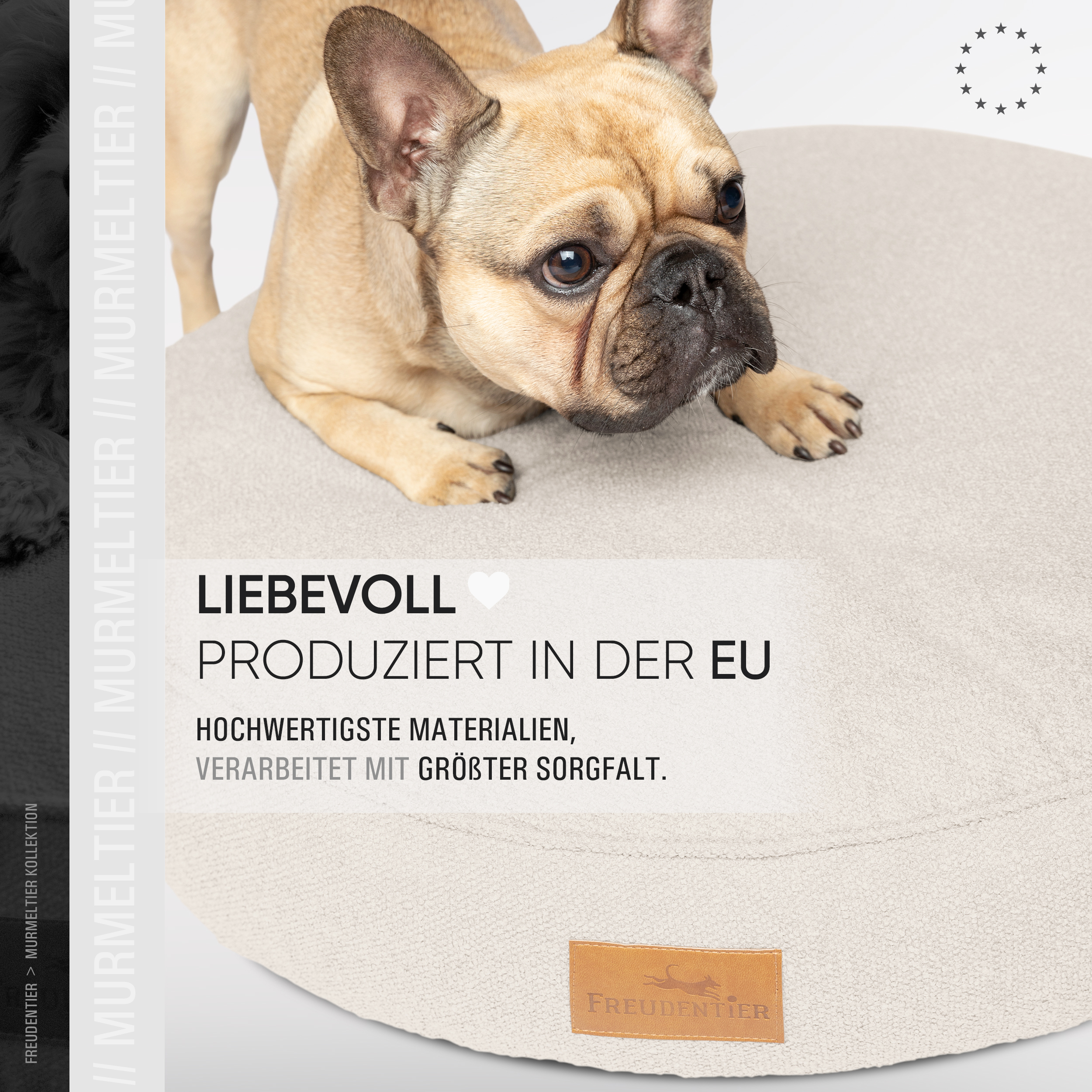 Freudentier Hundebetten Freudentier kuscheliges Hundebett mit Memory Foam ⌀70cm