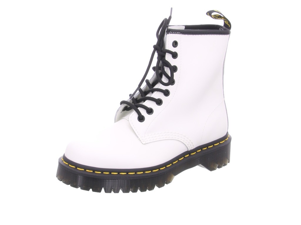DR. MARTENS Stiefeletten weiss 8 loch plateau