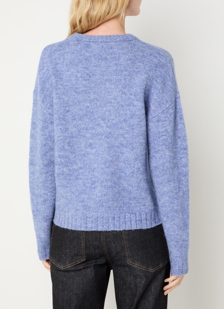 Maglione Andrea di Josephine & Co in pregiata maglia mista di lana d'alpaca con motivo mélange