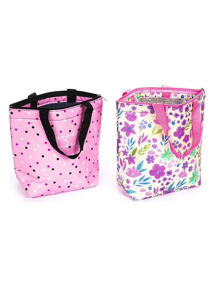 Tri-Coastal Design 2er-Set: Isoliertaschen in Rosa/ Bunt - (L)29 x (B)32 cm günstig kaufen onesize