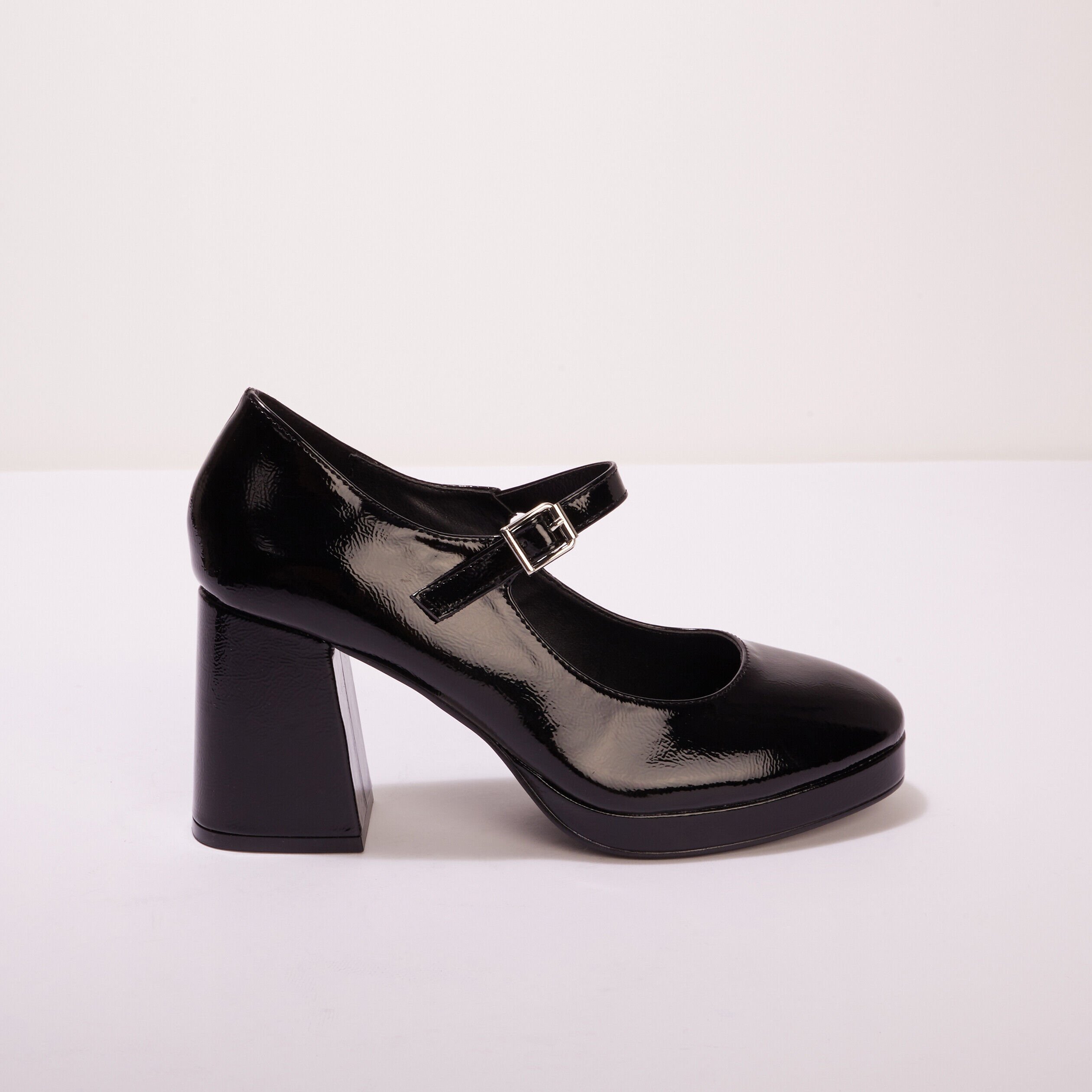 Babies vernies à talons noir femme | Cache Cache