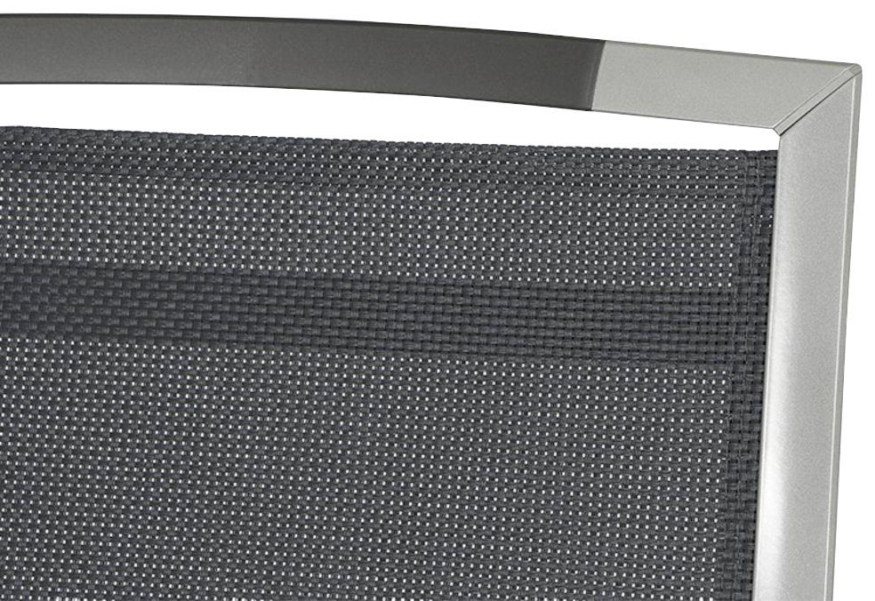 sieger EXKLUSIV Gartenliege Trento, Aluminium/Textil, verstellbar