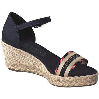 Tommy Hilfiger Corporate Webbing Low Wedge in blau