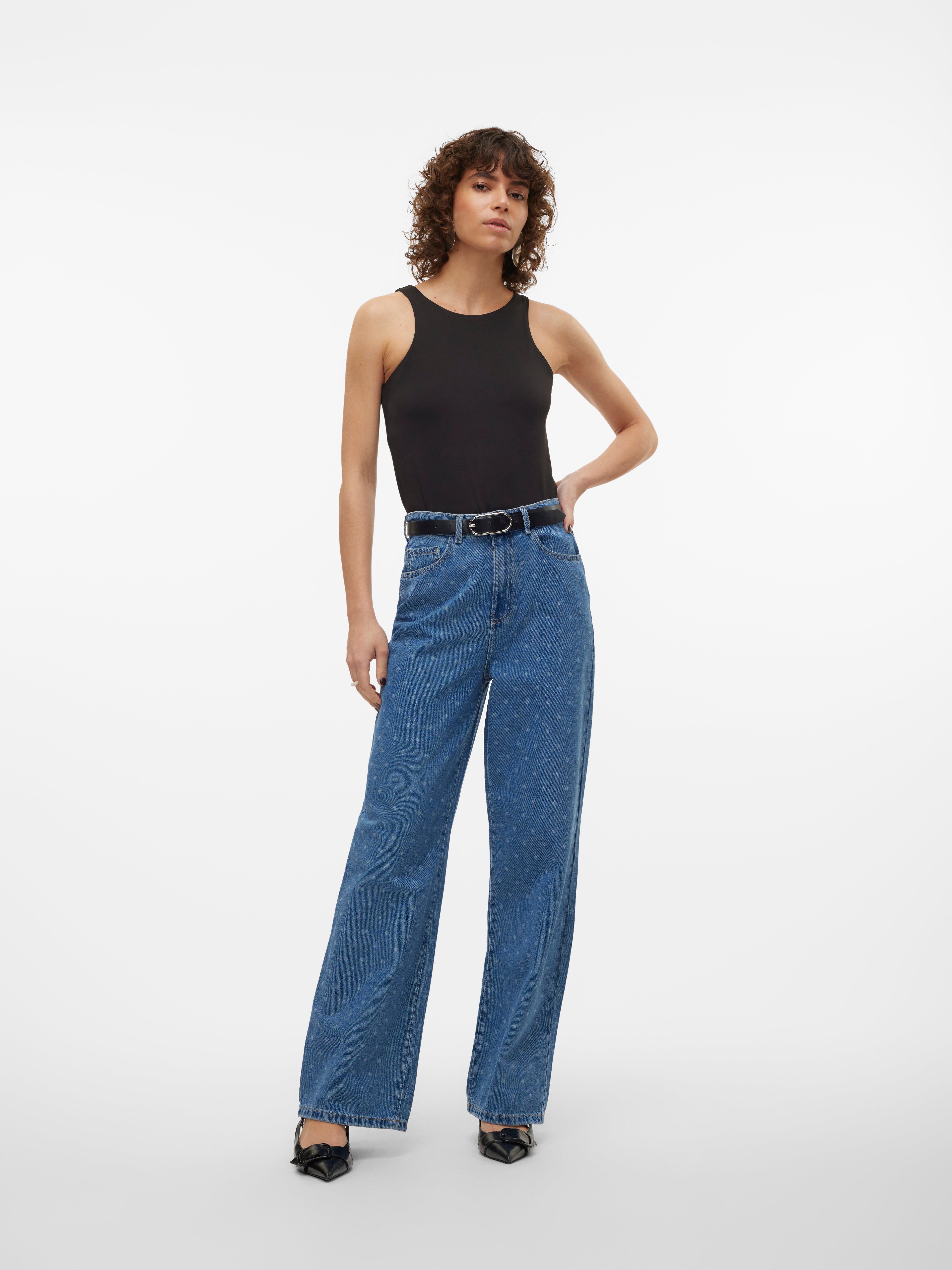 VMKATHY Hohe Taille Weit geschnitten Jeans