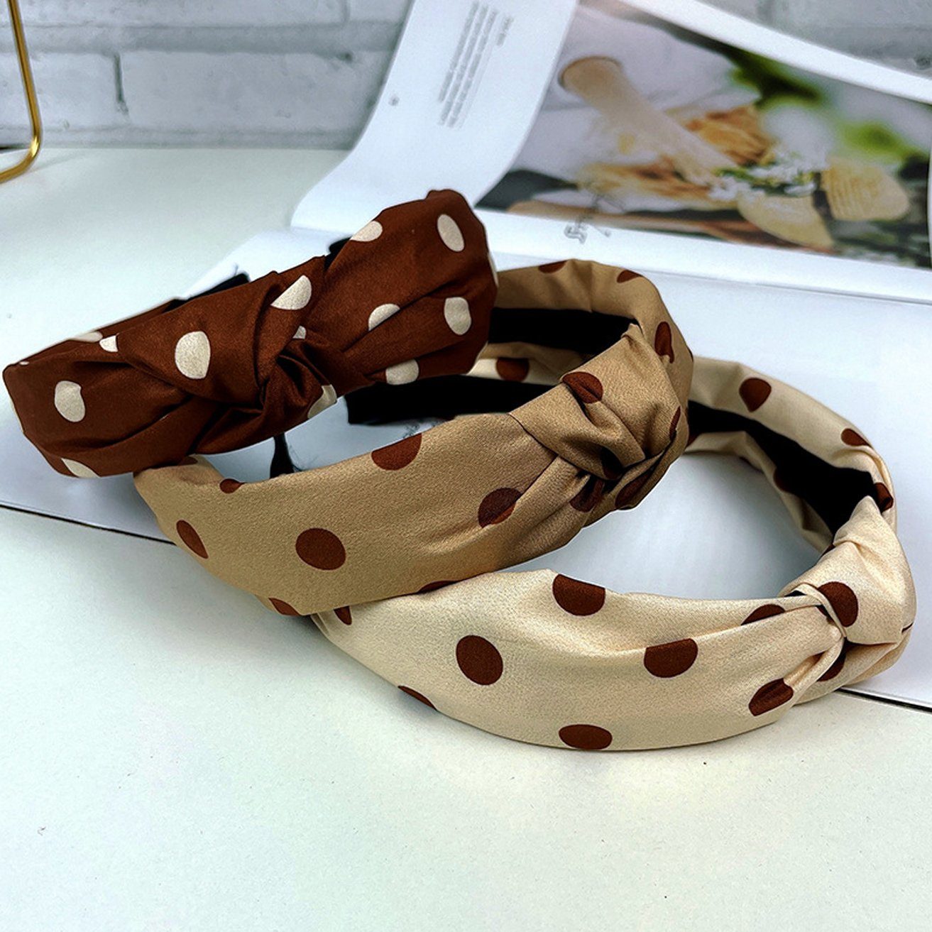 HOHEA H Haarband Khaki-Stirnband, süßes Stirnband, Liebes-Stirnband, 1-tlg., Billige Haargummishaarband kosmetikSommerhaarband, Haarband Damen Winter, Haarband Schminken, Haarband Mädchen