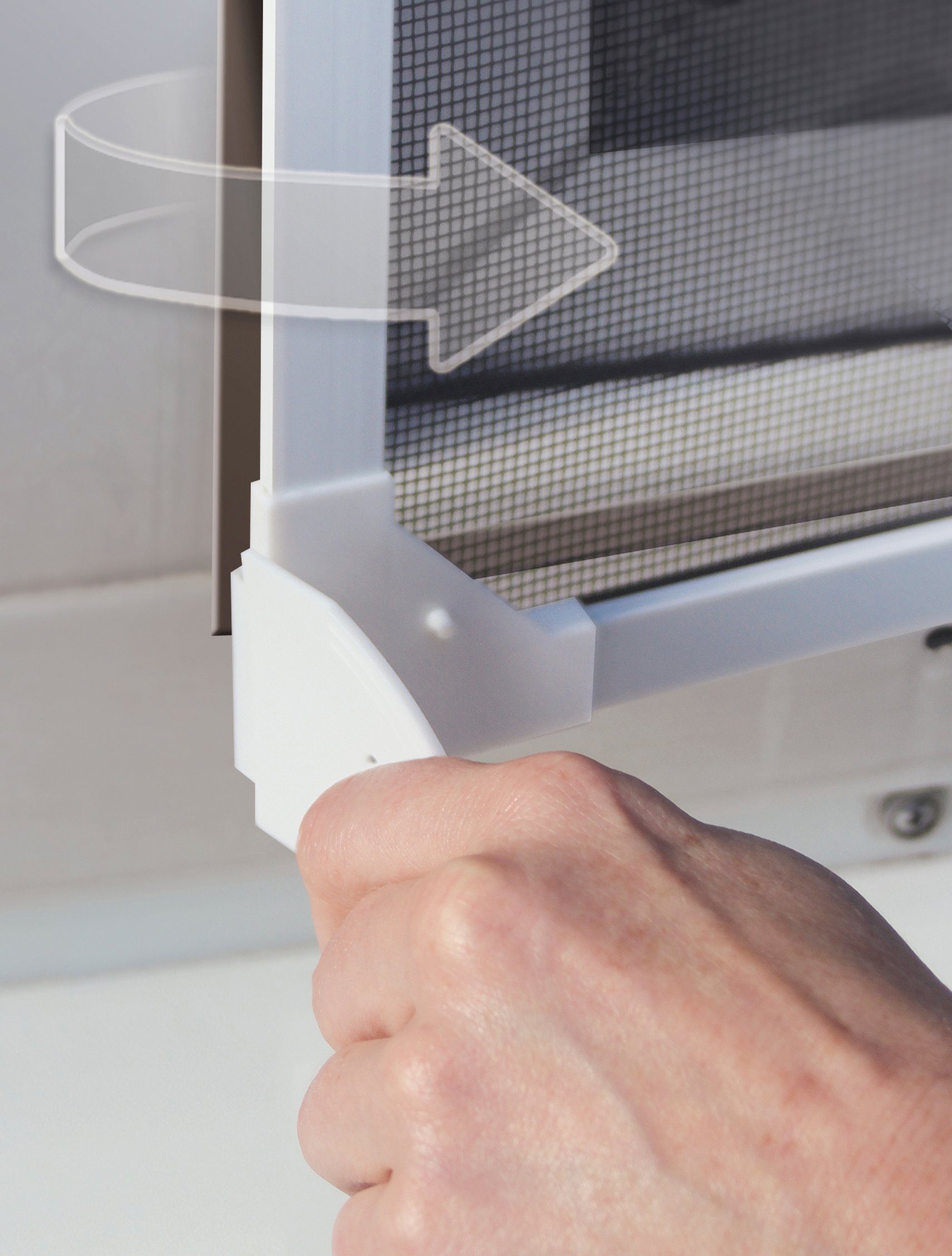 SCHELLENBERG Insektenschutz-Fensterrahmen Insektenschutz Magnetrahmen für Fenster mit Fiberglasgewebe, (1-St), Fliegengitter Magnet, kürzbar, 100 x 120 cm, weiß, 50746
