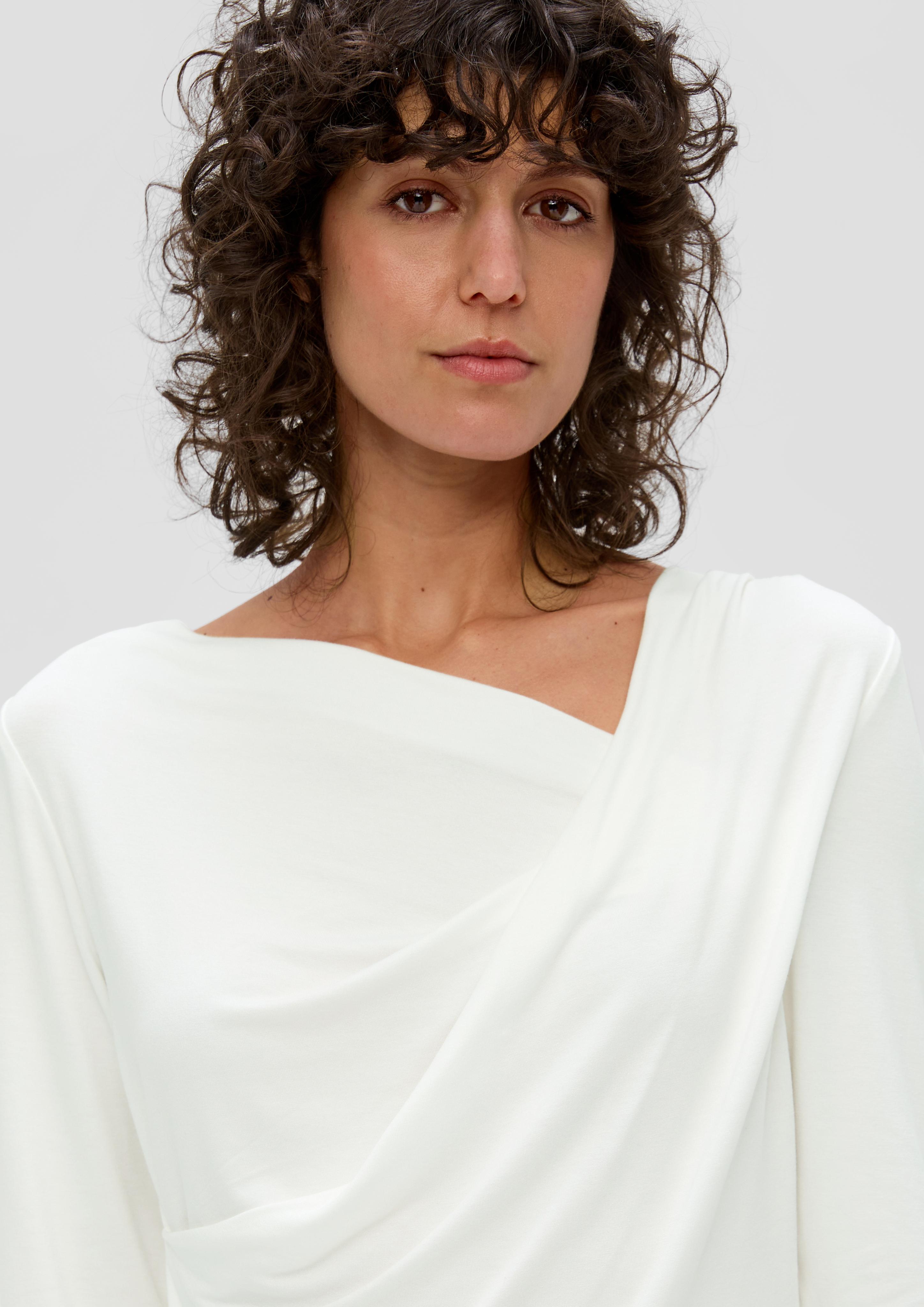 Viskosestretch-Shirt mit Drapierung  2158930-0210